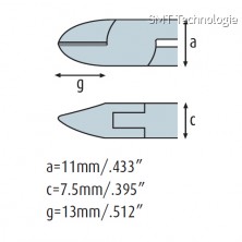 Boční kleště 3201HS22 s fasetou