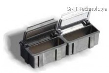 Zásobník na součástky SNAPBOX 2, 40x28x20mm, černé víko, ESD