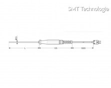 Teplotní čidlo Greisinger GTF 900, typ K, -65 až +1000 °C, 100930