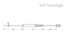 Teplotní čidlo Greisinger GES 900, typ K, -65 až +1000 °C, 100950