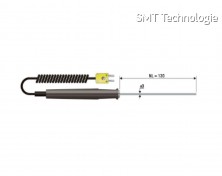 Teplotní čidlo B+B Thermo-technik, typ K (NiCrNi) B & B, -50 až 600 °C