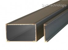 Hliníkový profil EG2, krabicový,  černý eloxovaný, 1000 mm