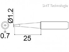 Příslušenství od 1Kč - Náhradní hrot pro pájecí stanice ST50-A/ST80-A (T-1.2D)