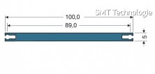 Hliníkový profil Euro-Cooling, krabicový, černý eloxovaný, 1000 mm