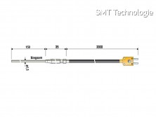 Teplotní čidlo B+B Thermo-technik, typ K (NiCrNi) B & B, -100 až 1000 °C