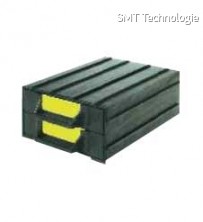ESD skříňka s přihrádkami CAB3, 2 přihrádky, 87x20x120mm