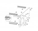 Hliníkový profil 2, 19" Rack, lišta rastr 5,08 délka 432,0 mm